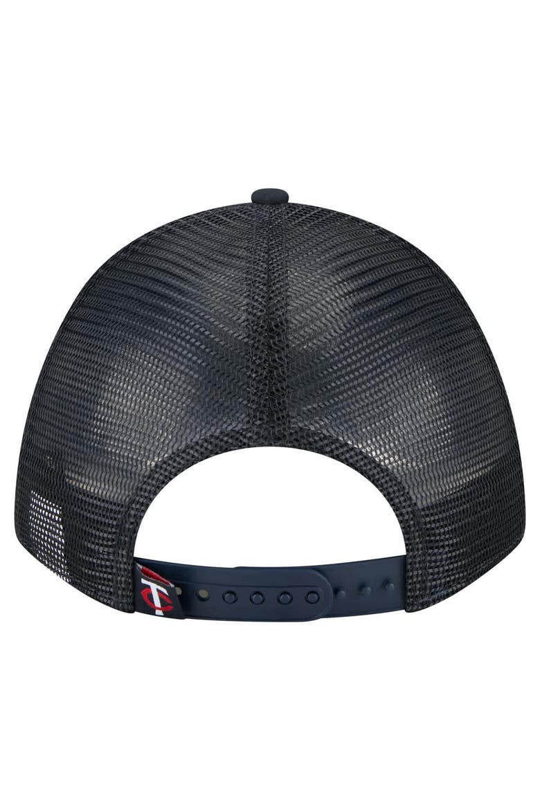 Men's New Era  Navy Minnesota Twins Minimalist 9FORTY A-Frame Adjustable Hat, Alternate, color, Navy
