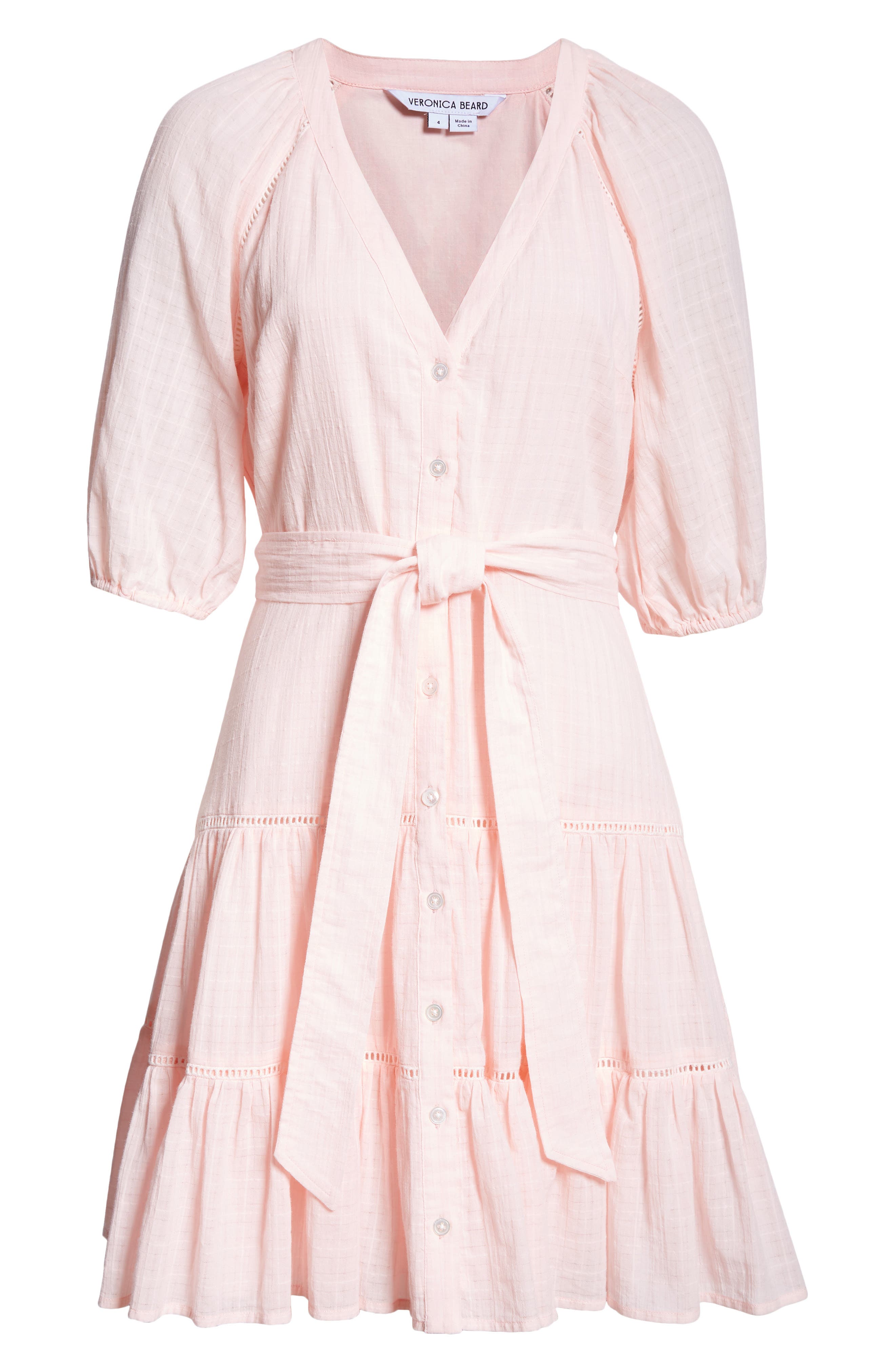 Dewey Tiered Cotton Button-Up Dress