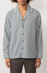 Raga Man Mayan Diamond Jacquard Button-Up Shirt