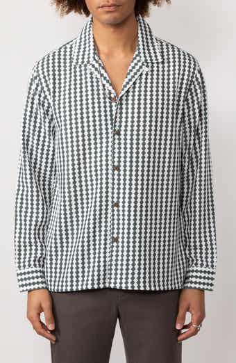 Raga Man Mayan Diamond Jacquard Button-Up Shirt