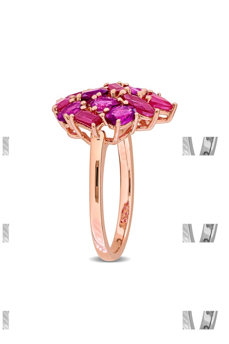 Multi-Shaped Ruby Statement Ring, Alternate, color, RED