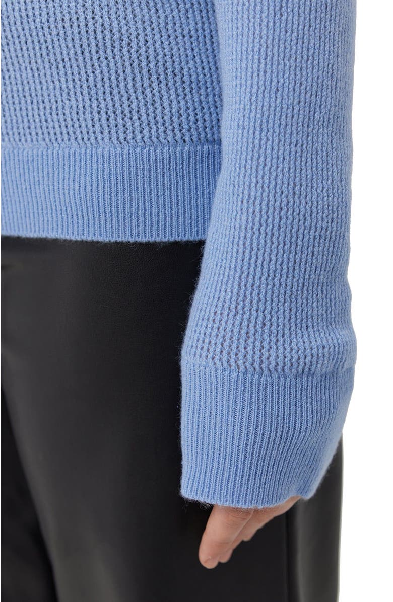 GOBI Mongolian Cashmere Ajour-Knit Cashmere Crewneck Sweater, Alternate, color, 