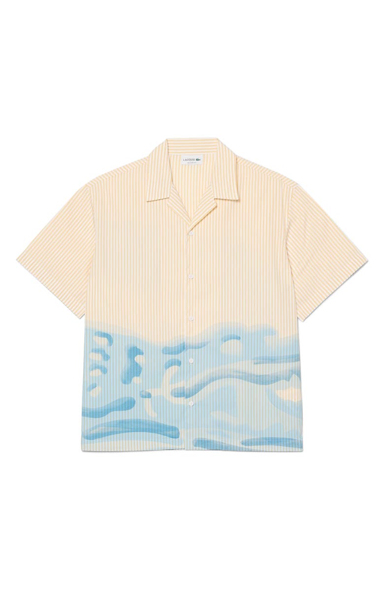 Lacoste Summer Pack Camp Shirt, Alternate, color, White/ Millet
