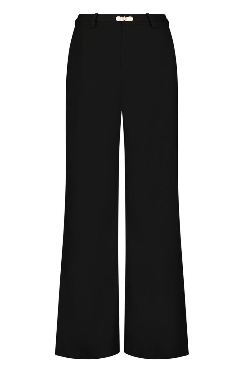 The Noli Shop Martina Belted Trouser, Alternate, color, Black