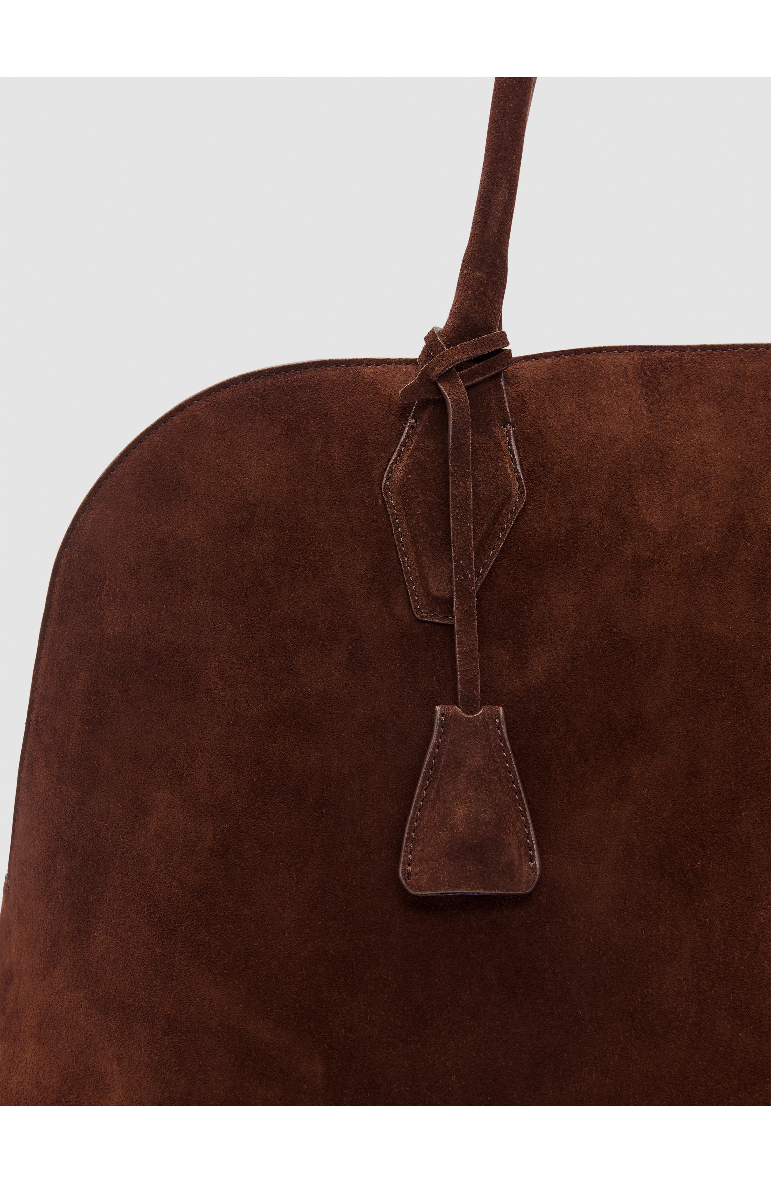 Reformation Seraphina Suede Tote, Alternate, color, Espresso Suede