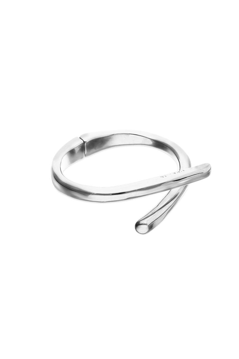 Sterling Silver-Plated Bracelet In The Shape Of Crossed Tubes, Alternate, color, Silver