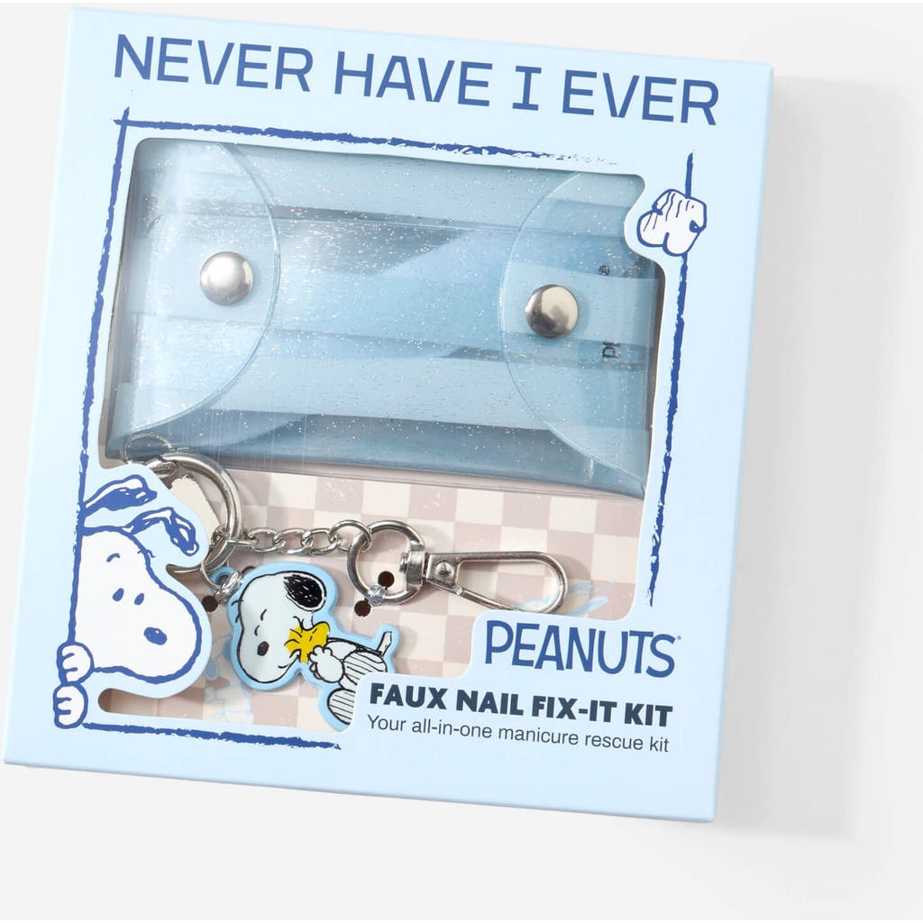 Never Have I Ever Peanuts Faux Nail Fix It Kit In Blue