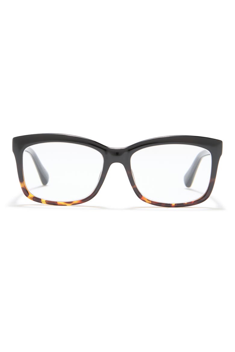 dollie 53mm rectangle reading glasses, Main, color, BLACK HAVANA1