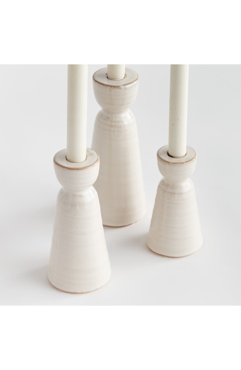 Napa Home & Garden Libbey Taper Candle Holders, Alternate, color, Off-White