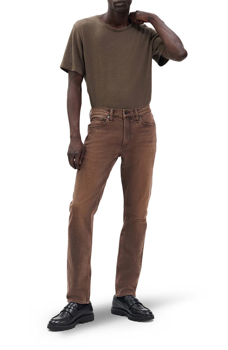 rag & bone Fit 2 Authentic Stretch Infuse Slim Fit Jeans, Alternate, color, Brownstone
