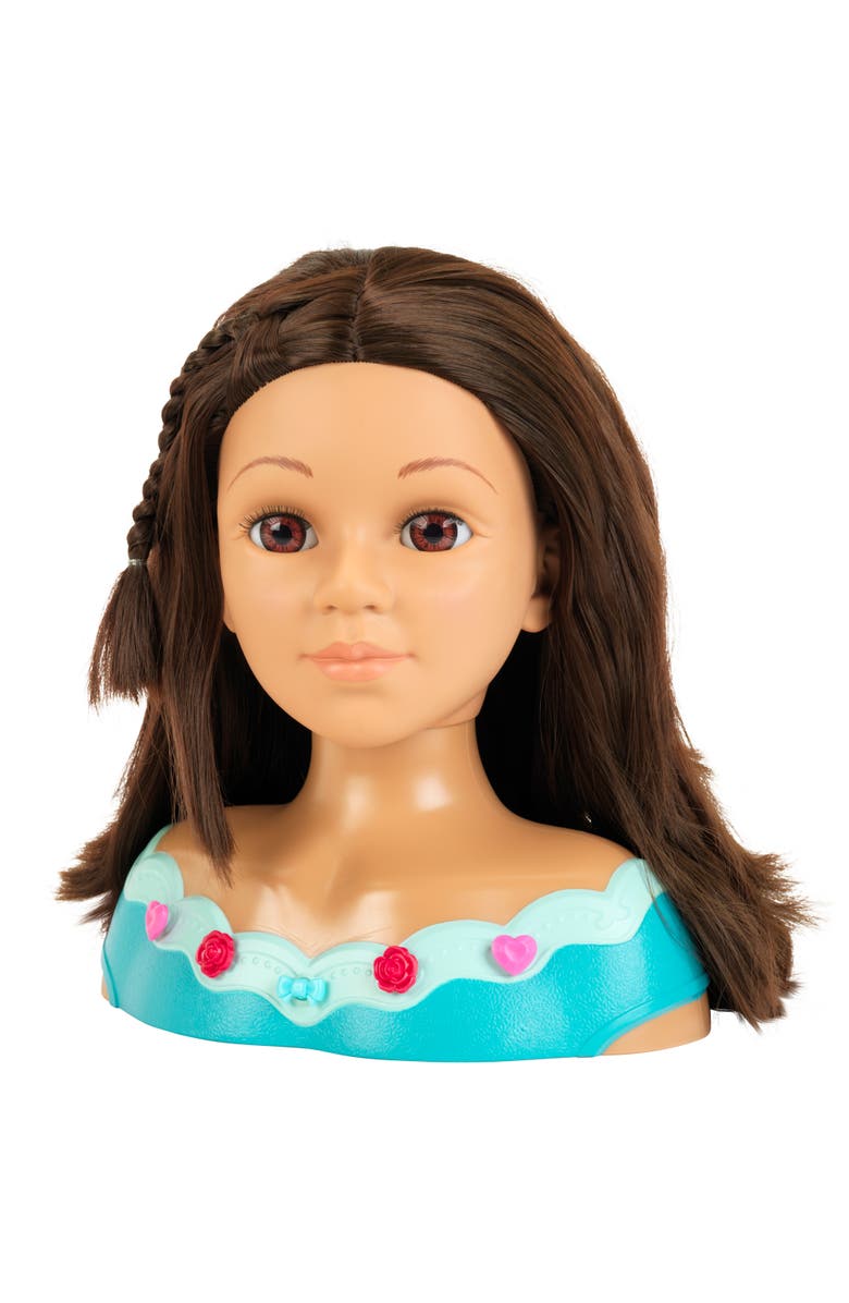 Klein Hairstyling Head Mia Pink & Teal, 10.6" Doll Head & 13Pc Ages 3+, Alternate, color, Multicolored
