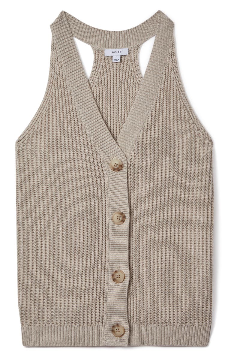 Reiss Sinead Racerback Rib Sweater Vest, Alternate, color,