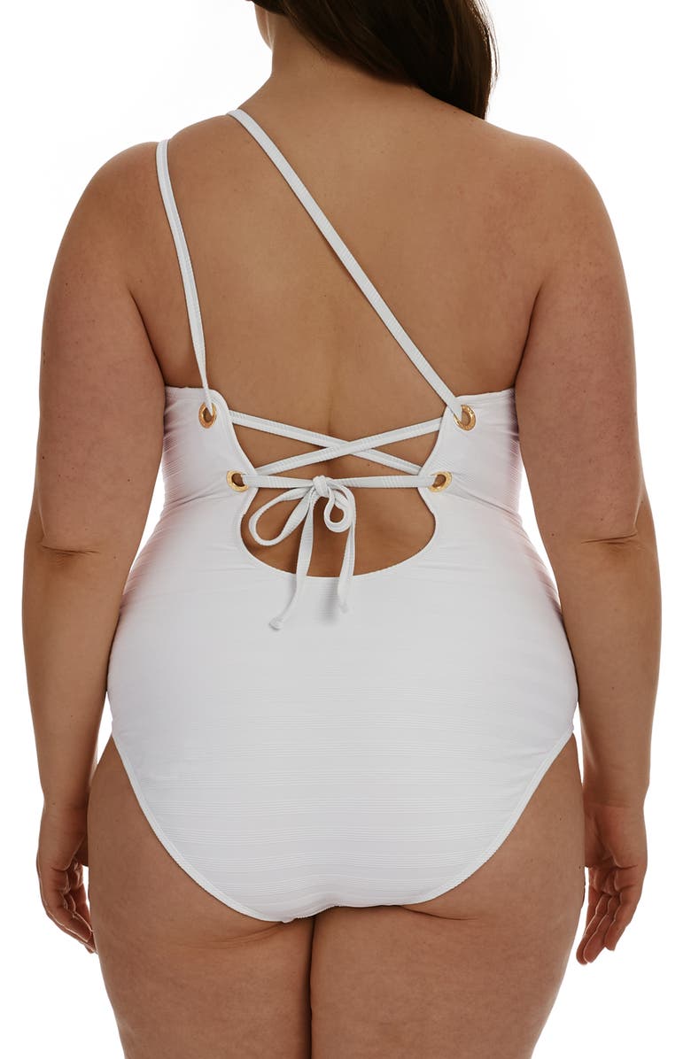 La Blanca Linea One-Shoulder Mio One-Piece Swimsuit, Alternate, color,