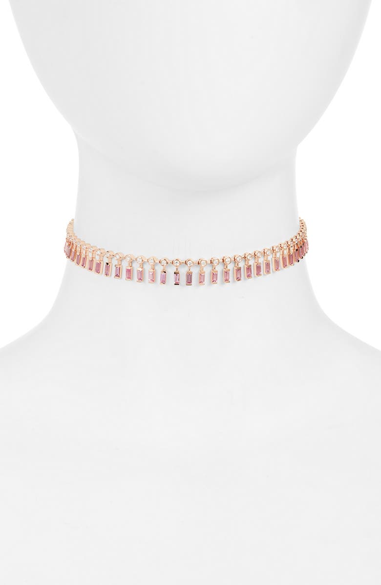 SHAY Dot Dash Diamond & Sapphire Choker, Main, color, 