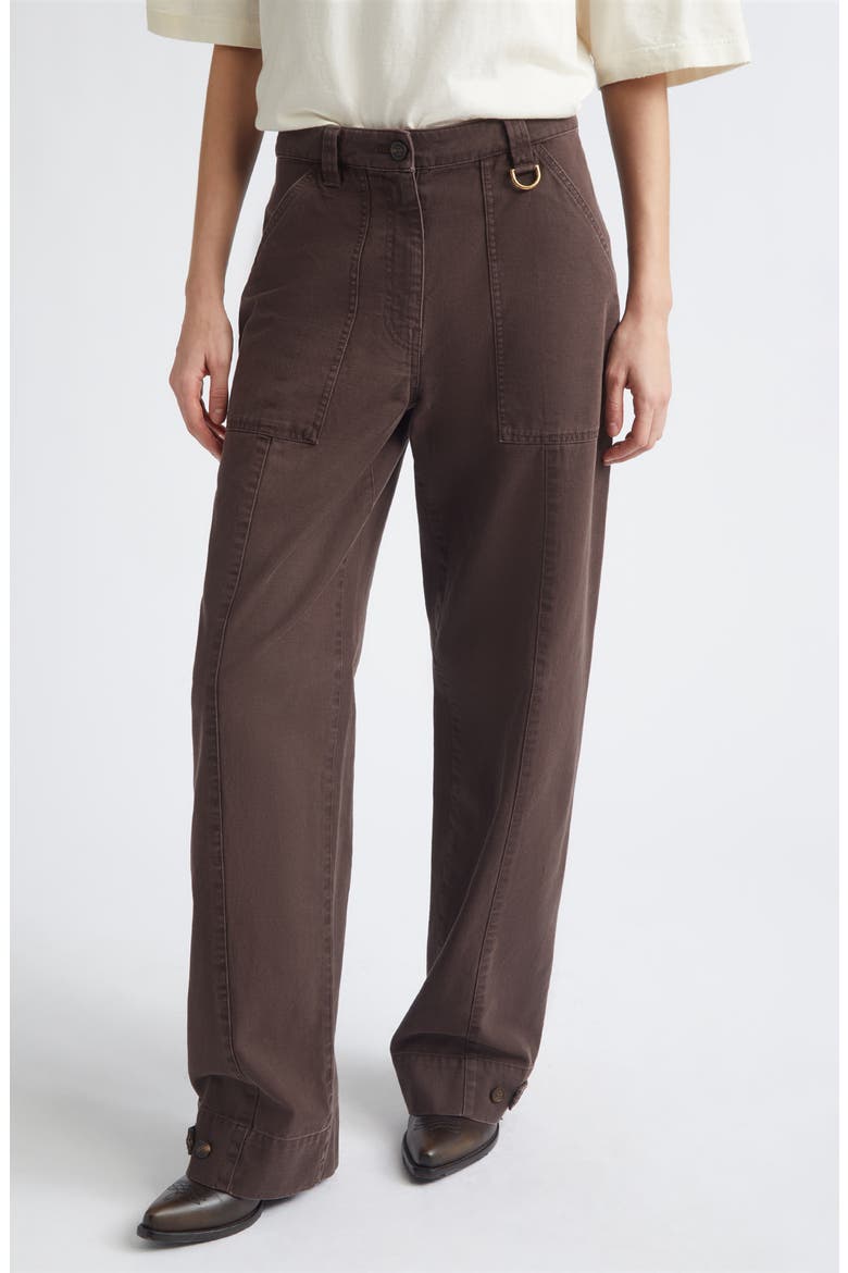 Journey Wide Leg Workwear Pants, Main, color, MOLE