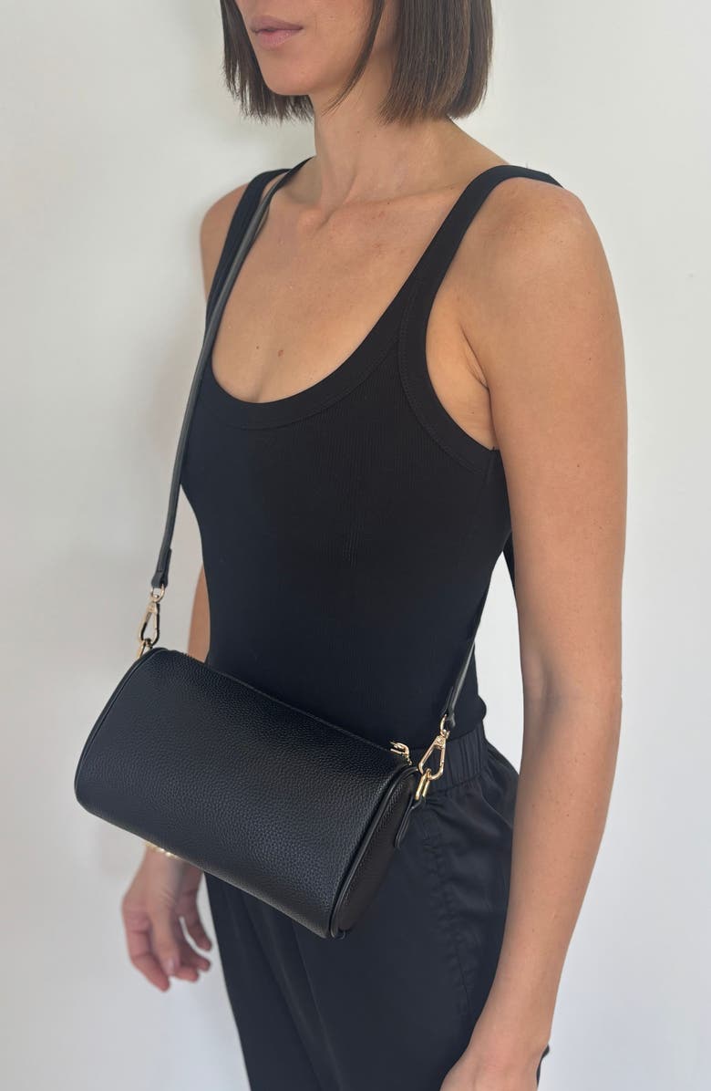 Adornia Cylinder '90s Shoulder Bag, Alternate, color, Black