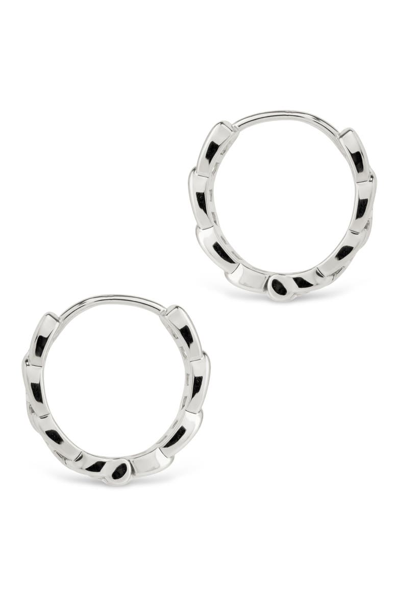 Haylee Mariner Link Hoop Earrings, Alternate, color, SILVER