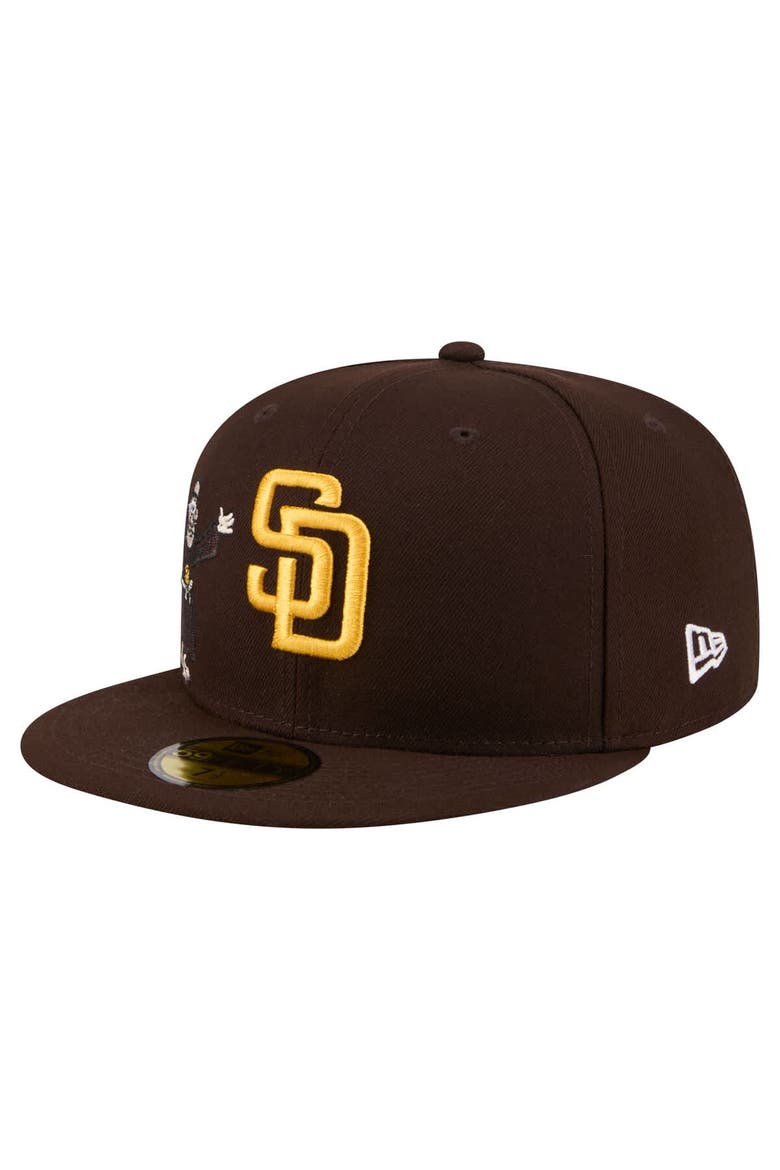 Men's New Era Brown San Diego Padres Run Mascot 59FIFTY Fitted Hat, Alternate, color, Brown