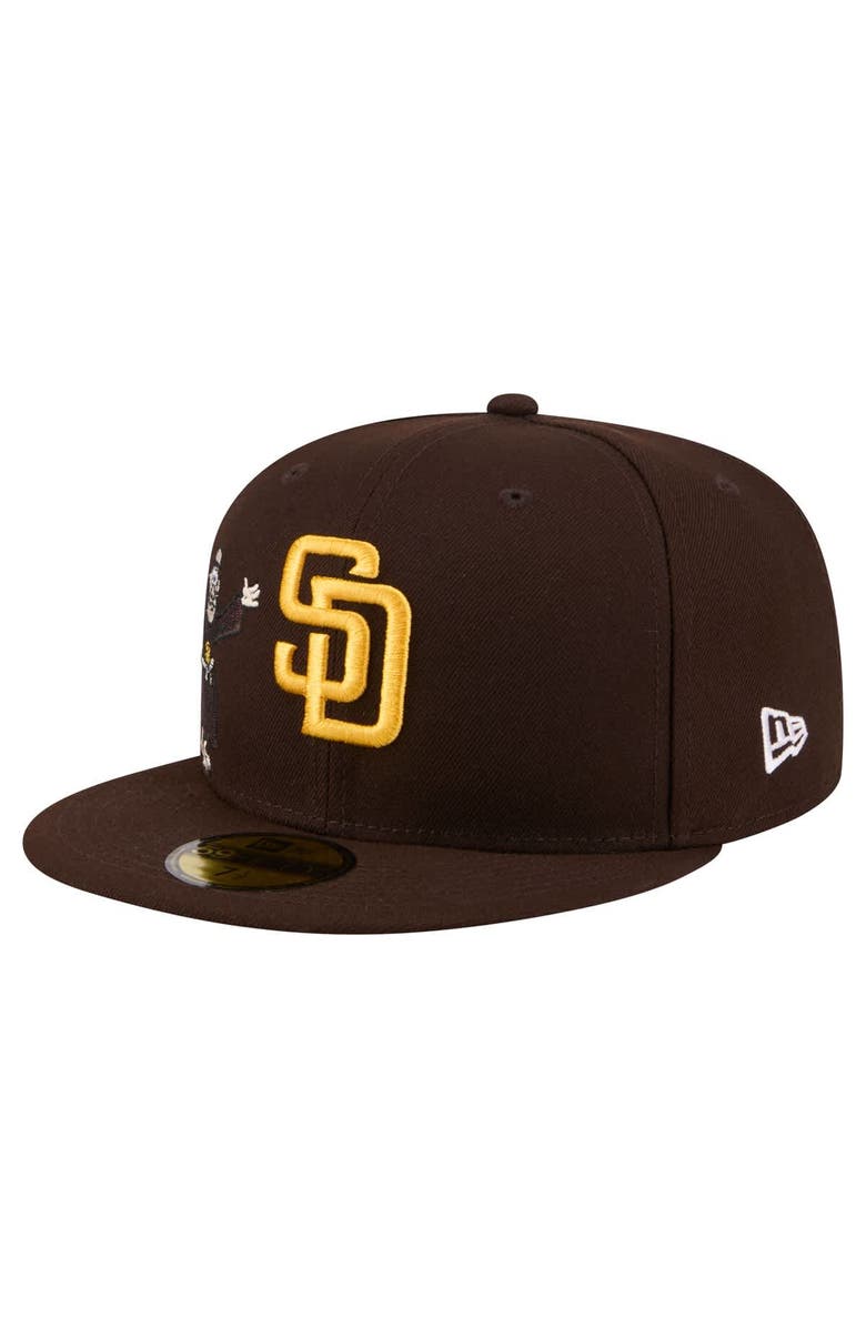 New Era Men's New Era Brown San Diego Padres Run Mascot 59FIFTY Fitted Hat, Alternate, color, Brown