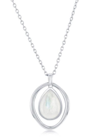 Simona Pear Mother-of-pearl Pendant Necklace