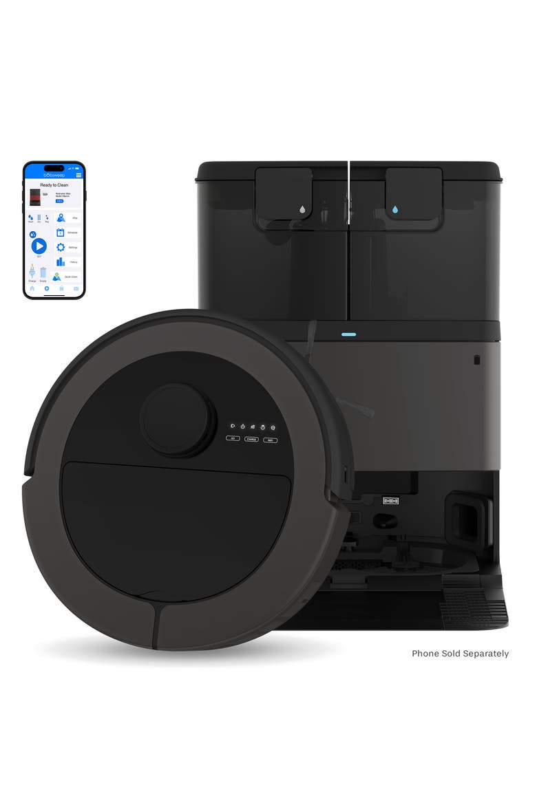 Maxim All-in-One Robot Vacuum & Auto-Lift DualSpin Mop, Main, color, Titanium