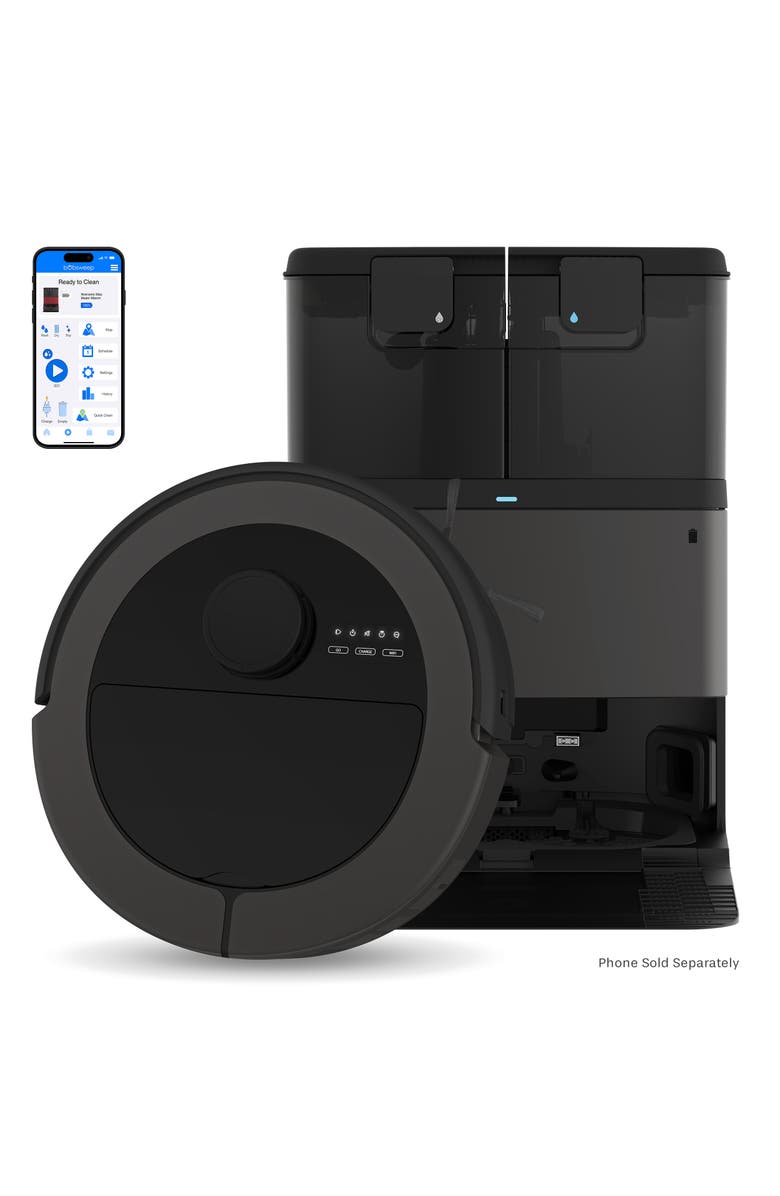BOBSWEEP Maxim All-in-One Robot Vacuum & Auto-Lift DualSpin Mop, Main, color, Titanium