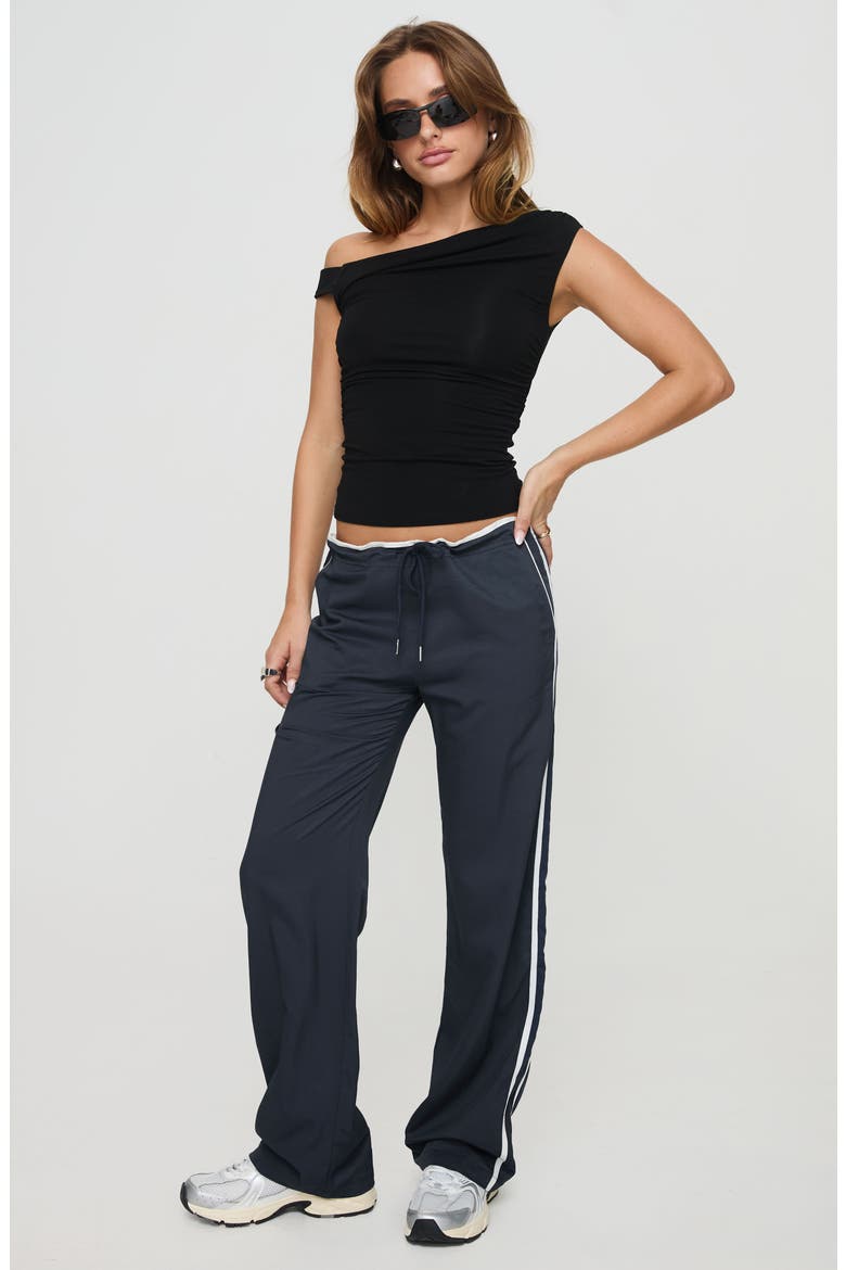 Maranie Stripe Track Pants, Alternate, color, NAVY