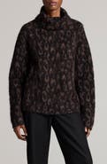 Vince Oversize Turtleneck Jacquard Jacket