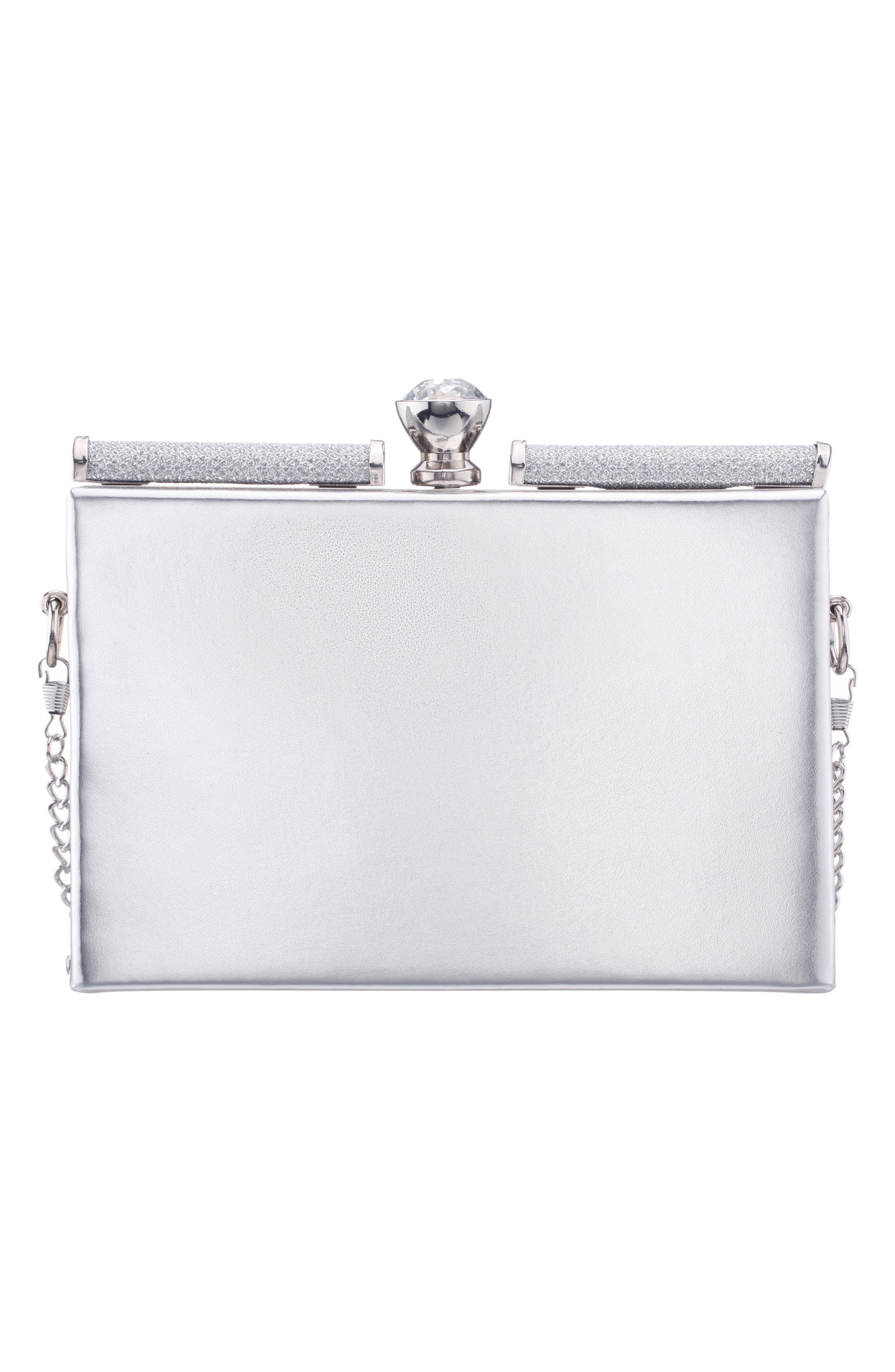 Darby Crystal Clutch, Alternate, color, SILVER