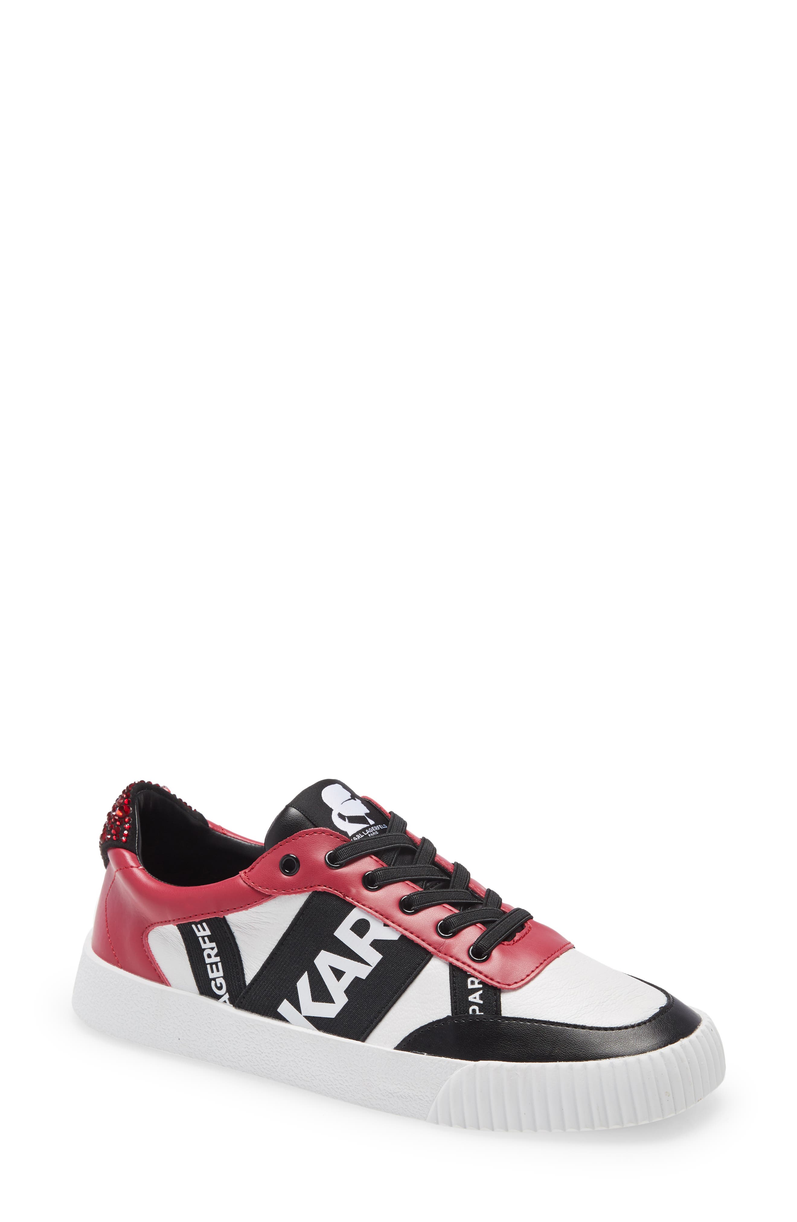 Jaylee Sneaker, Main, color, WHITE/ RED
