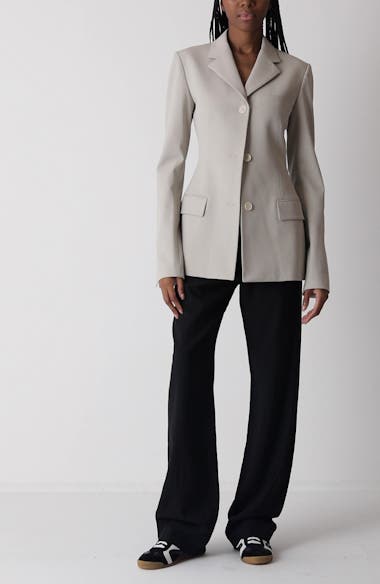 Proenza Schouler Lark Wool Blend Gabardine Blazer | Nordstrom