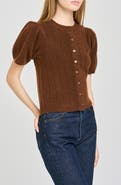 WAYF Bridget Puff Sleeve Cardigan
