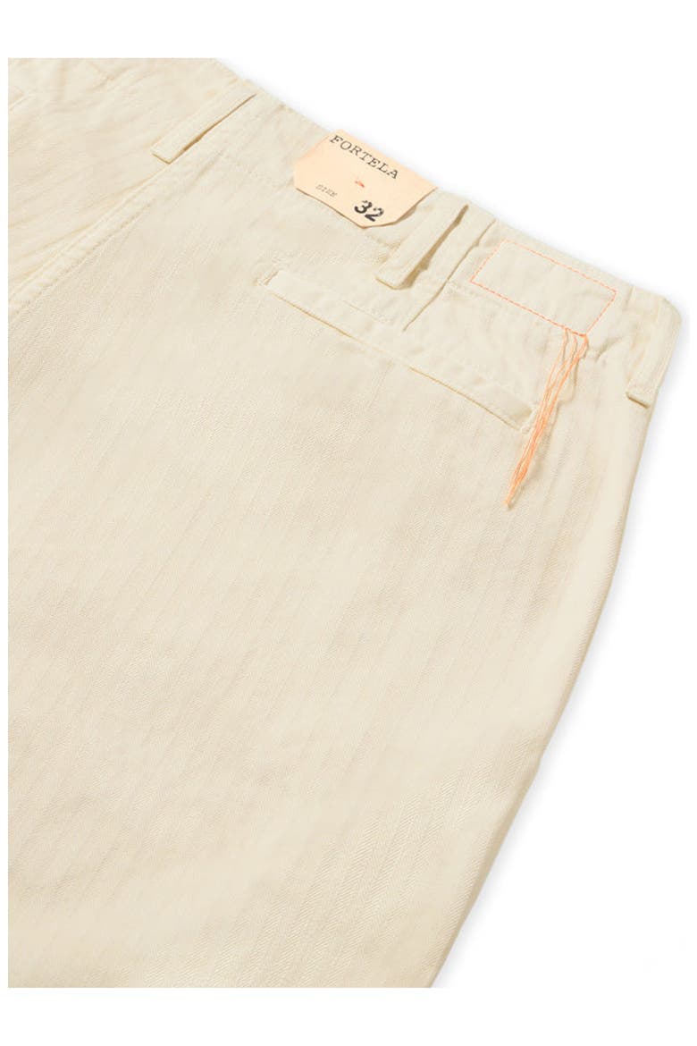 Herringbone Wide Leg Chino Pants, Alternate, color, Cream