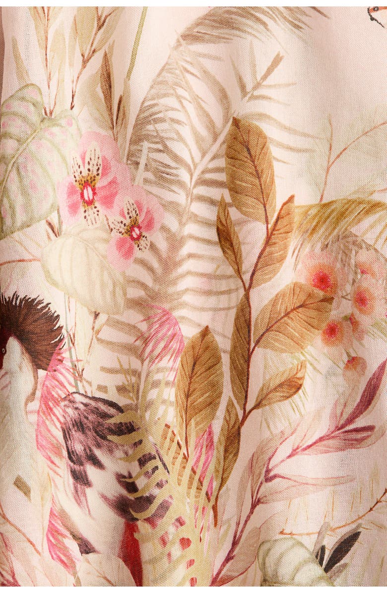 H&M Flared Viscose-blend Skirt, Alternate, color, Light Peach Pink/Floral