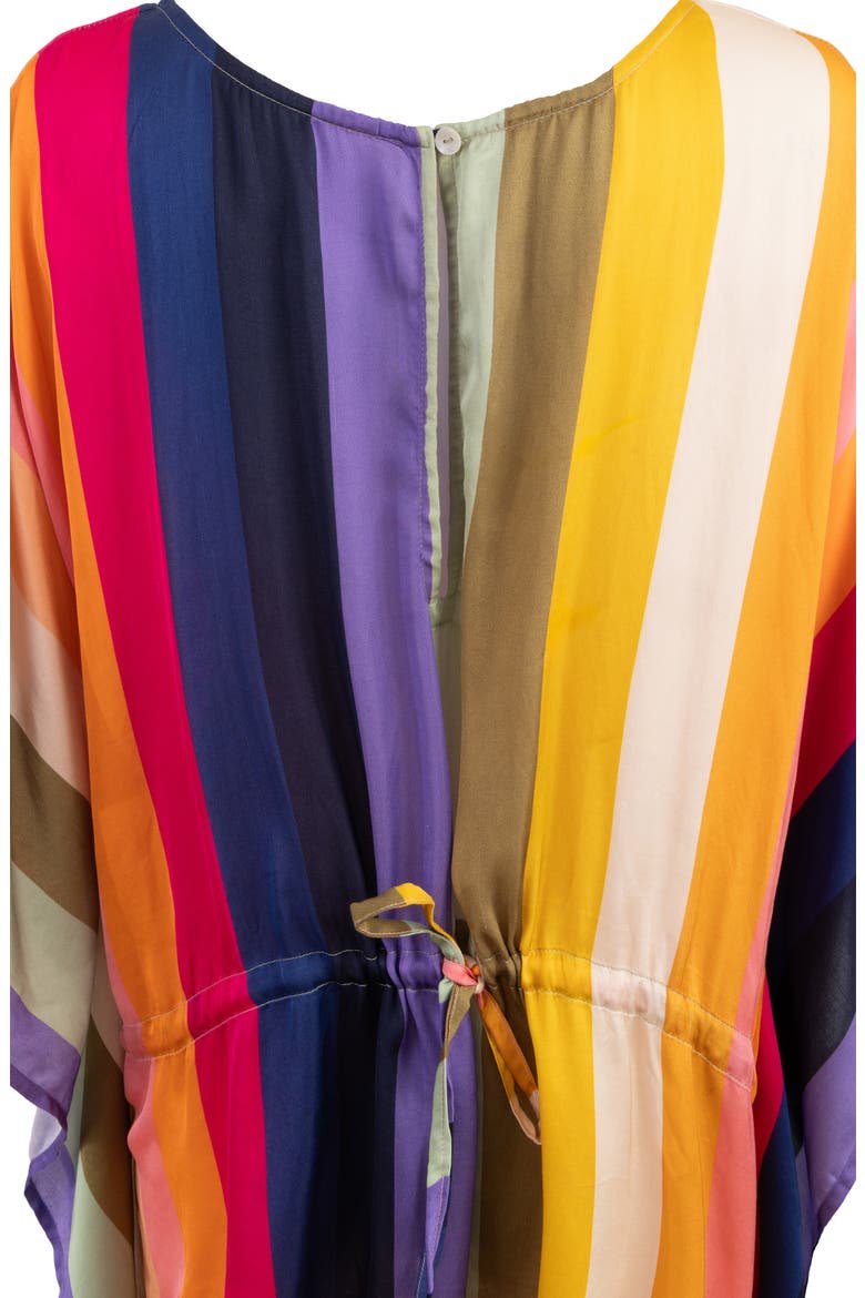 Striped Tie Front Kaftan, Alternate, color, MULTI