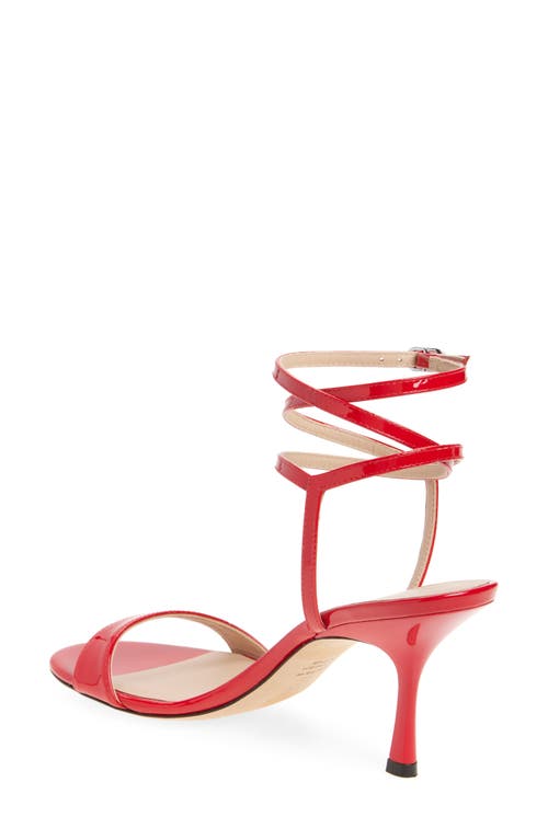 Stuart Weitzman Nudist Patent Ankle-strap Sandals
