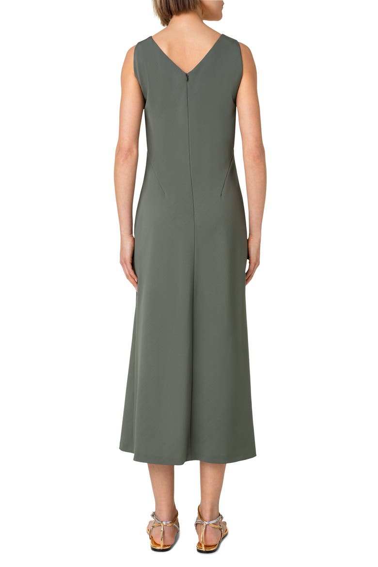 Sleeveless Stretch Wool Dress, Alternate, color, OLIVE