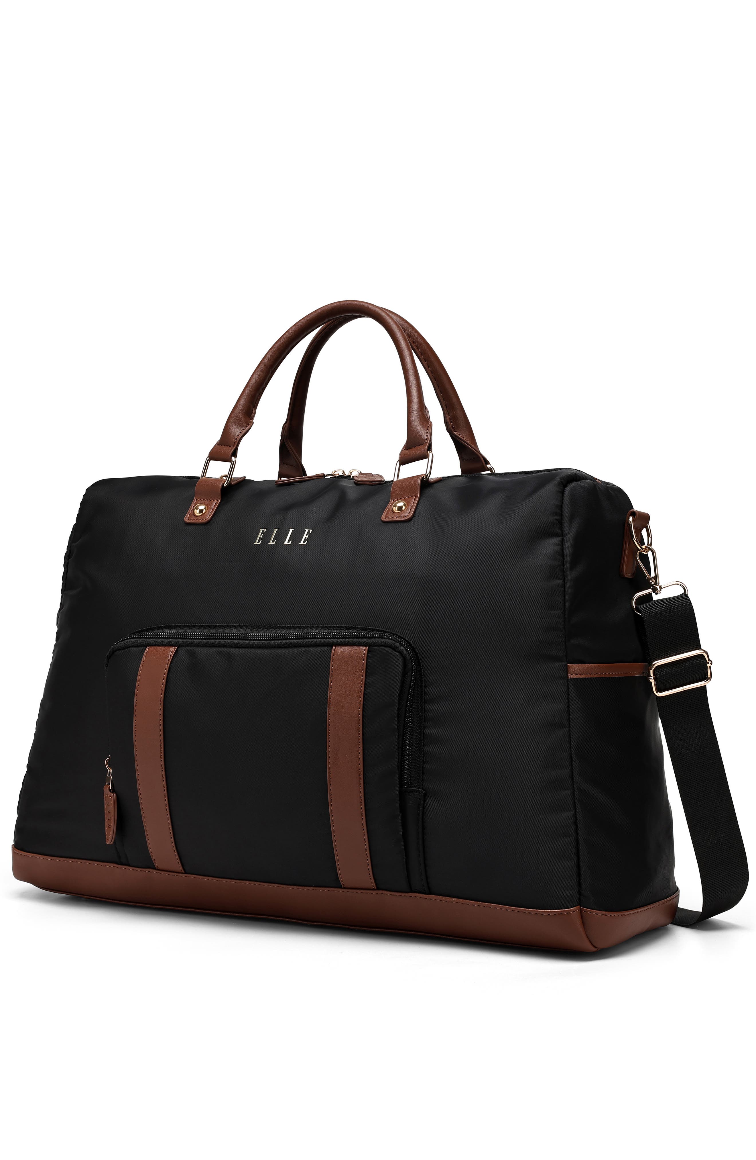 Luxe Journey 30L Twill and Vegan Leather Weekender Duffel Bag