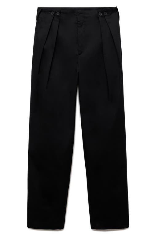 Mango Straight Leg Cotton Pants In Multi