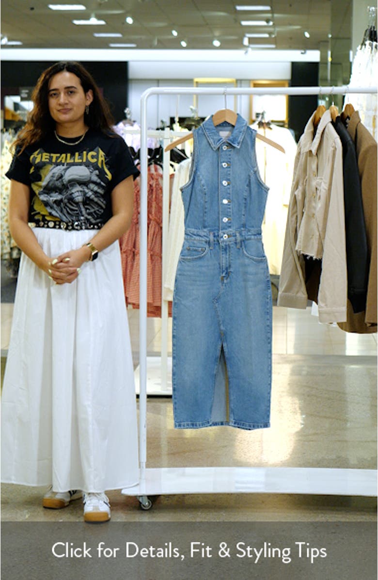 Halter City Denim Dress, sales video thumbnail