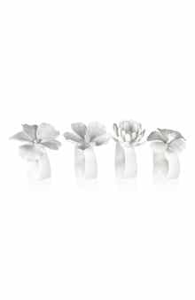 Assorted Bone China Flower Napkin Rings