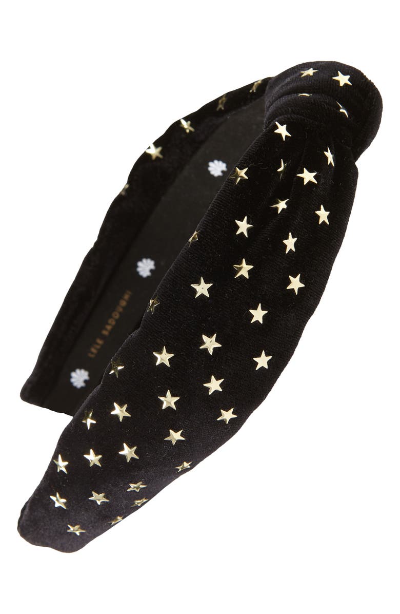 Lele Sadoughi Star Studded Velvet Headband, Main, color, 