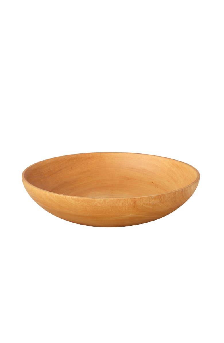 Be Home Kiln Mango Wood Shallow Bowl, Main, color, Mango
