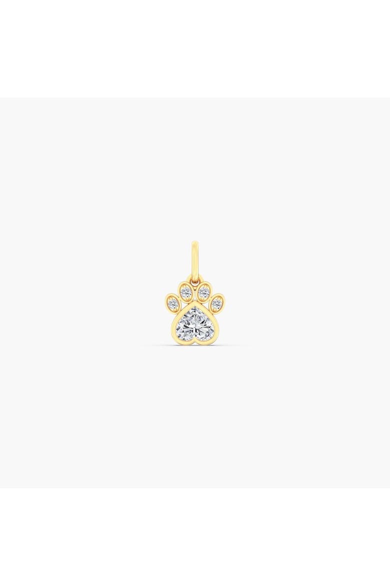 Paw Lab Diamond Pendant Charm in 14K, Main, color, Yellow Gold