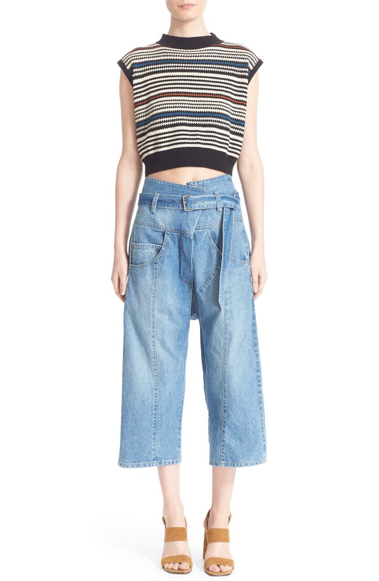 Rachel Comey Stripe Crop Knit Tank, Alternate, color, 