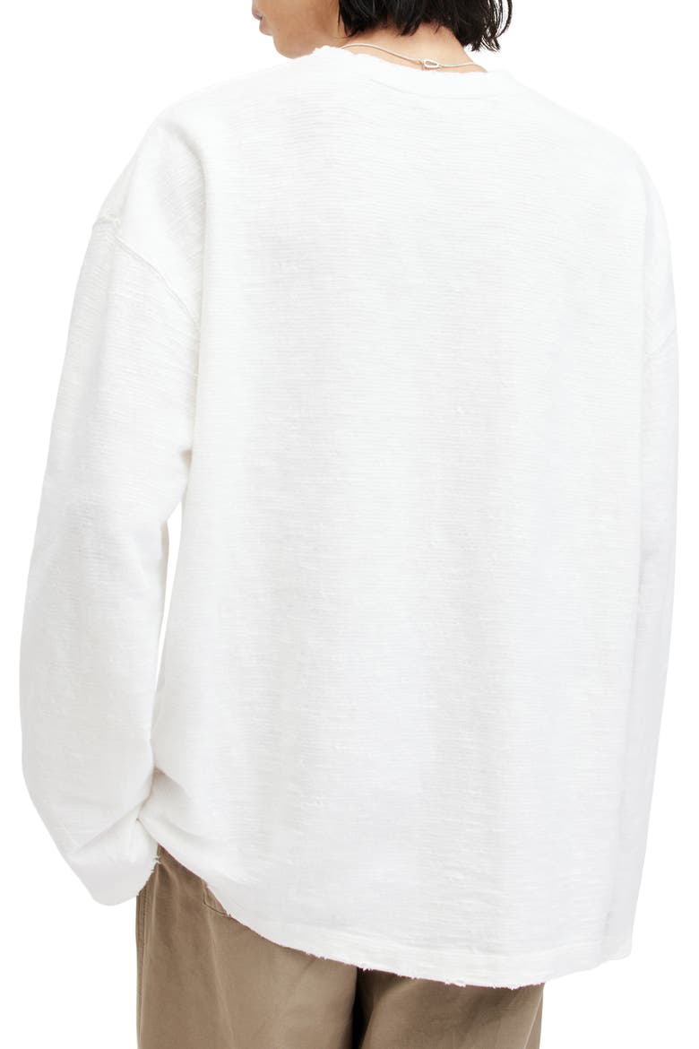 Distressed Crewneck Sweater, Alternate, color, LILLY WHITE