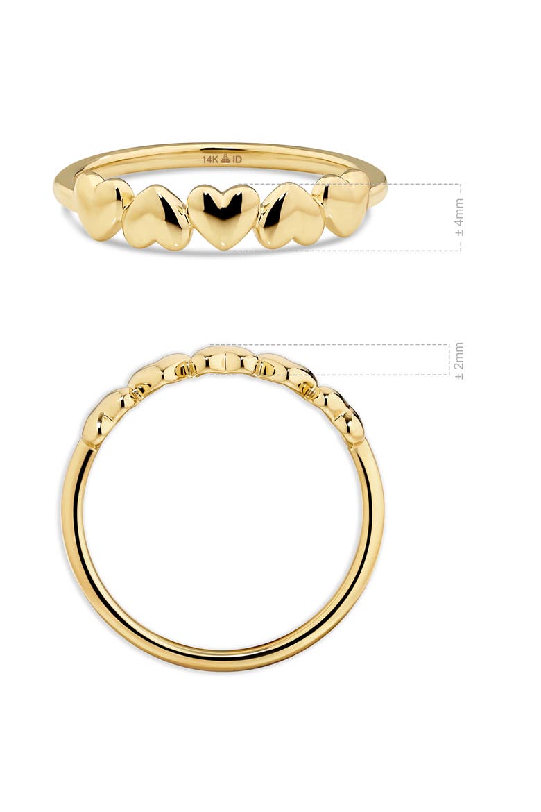 Sweet Heart Ring in 14K Gold, 4mm, Alternate, color, Yellow Gold