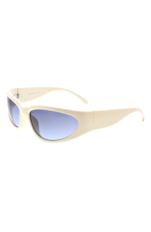 Bcbg 54mm Racer Wrap Sunglasses In White