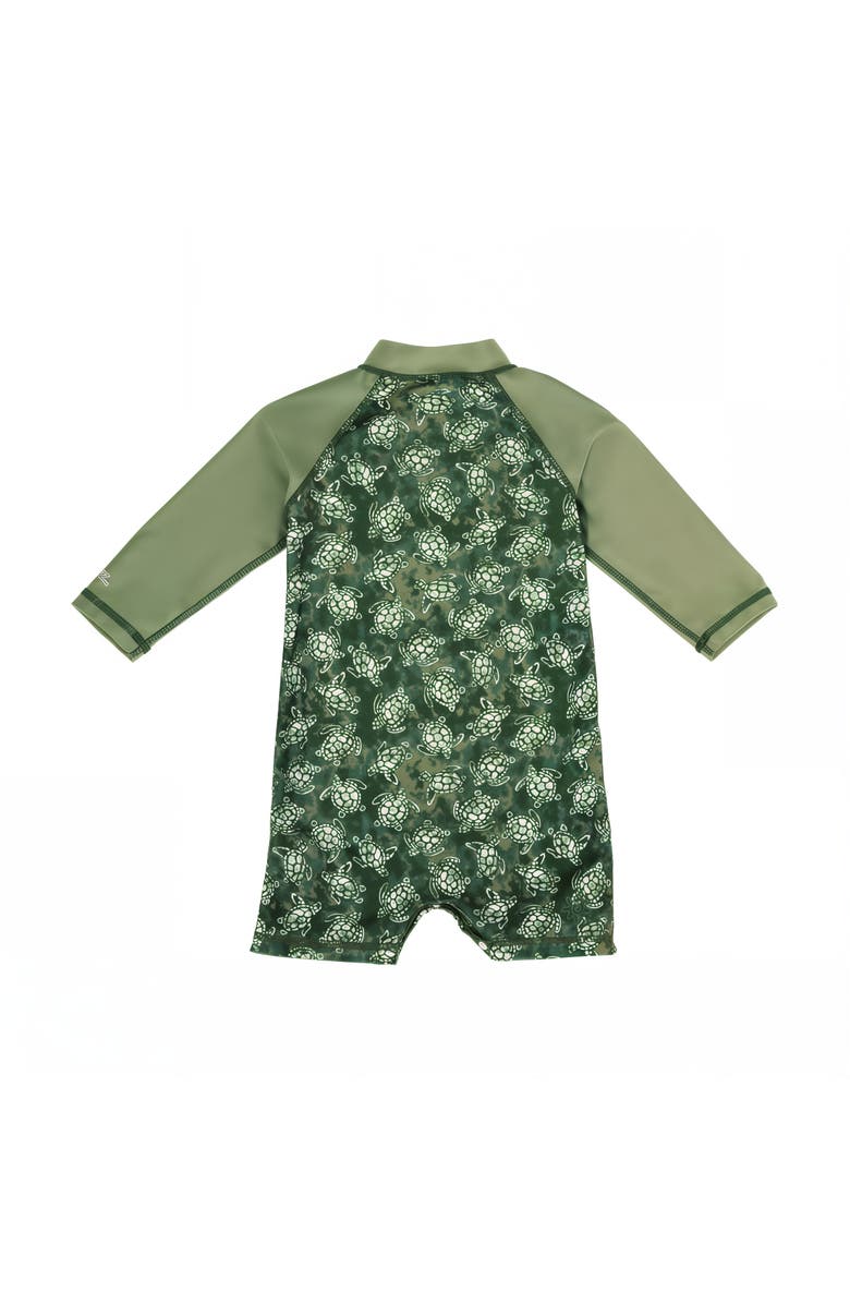UV Skinz Long Sleeve Swim Romper, Alternate, color, Turtle Cove