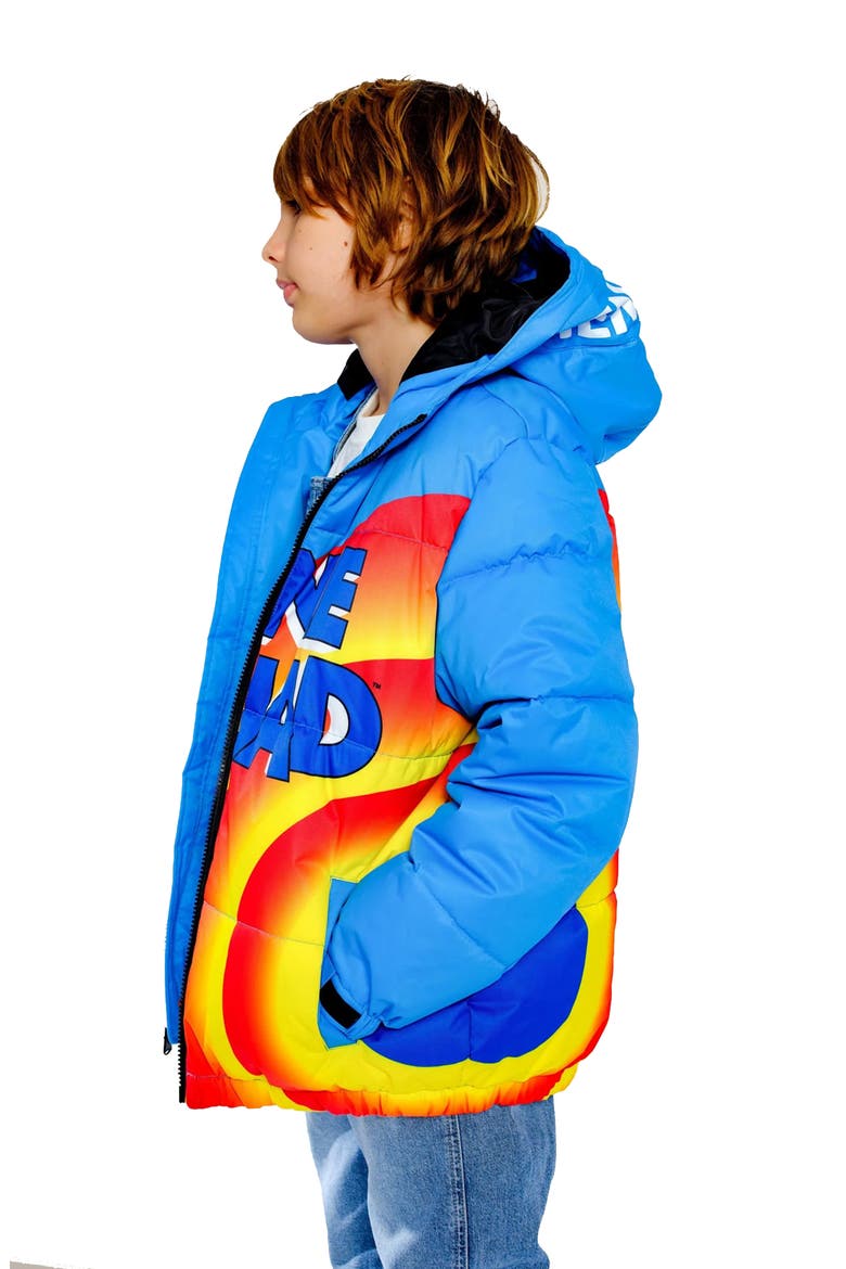 Boy's Tune Squad Puffer Jacket, Alternate, color, Blue